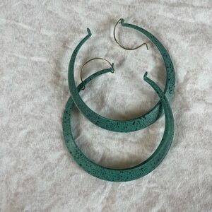 Noonday Collection turquoise hoop earrings